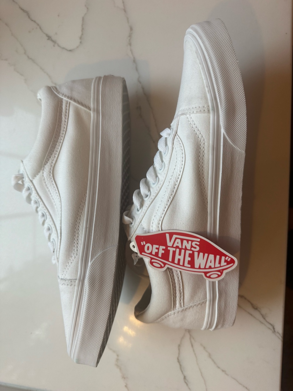 Vans Old Skool True White Canvas Sneakers Women’s Size 10 NWT